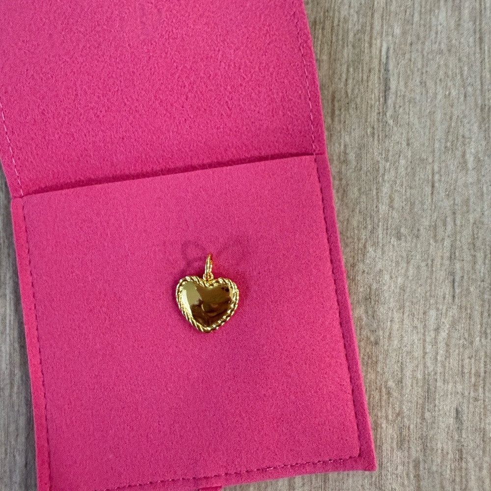 New Allison Avery Braided Gold Heart Charm - Picture 4 of 6